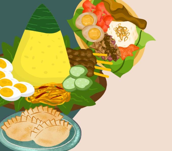 Ilustrasi Tumpeng Boja